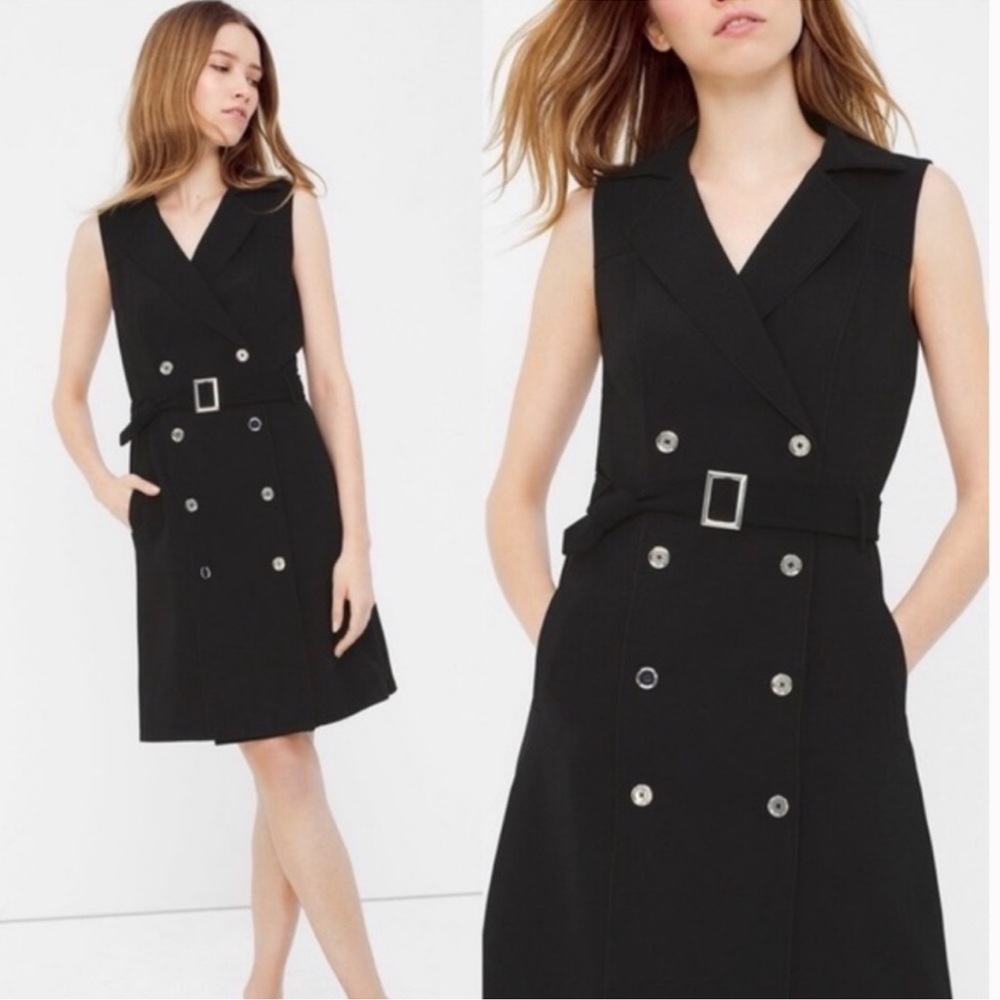White House Black Market Black Sleeveless Dress